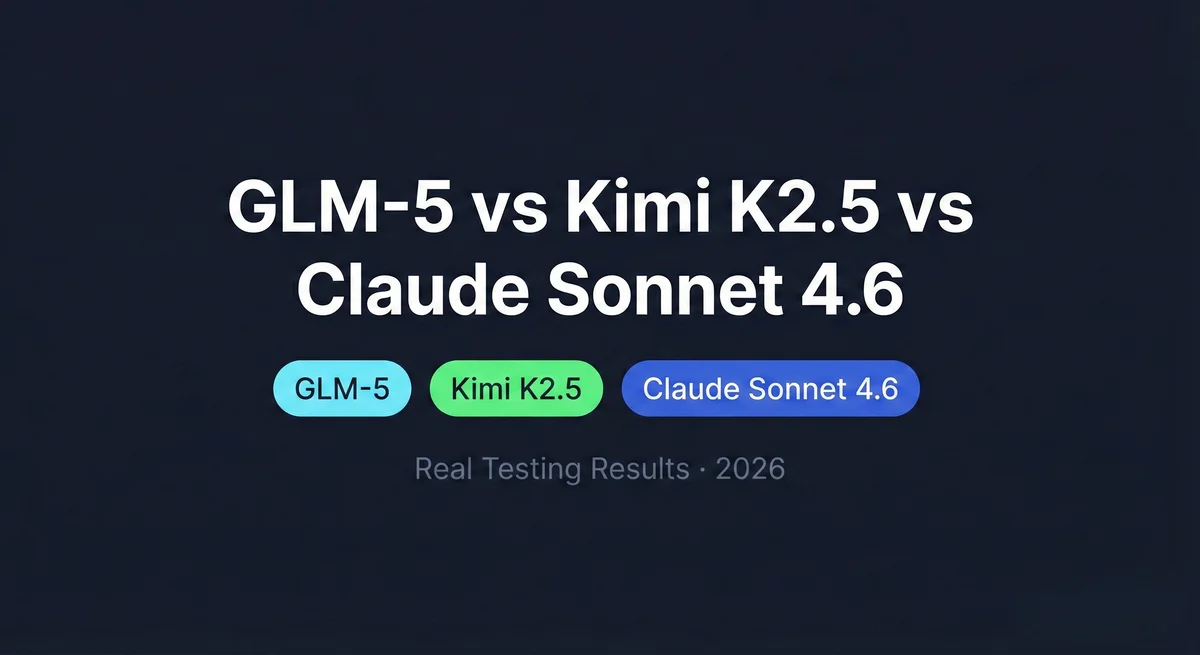 GLM-5 vs Kimi K2.5 vs Claude Sonnet 4.6: Real Testing Results (2026)